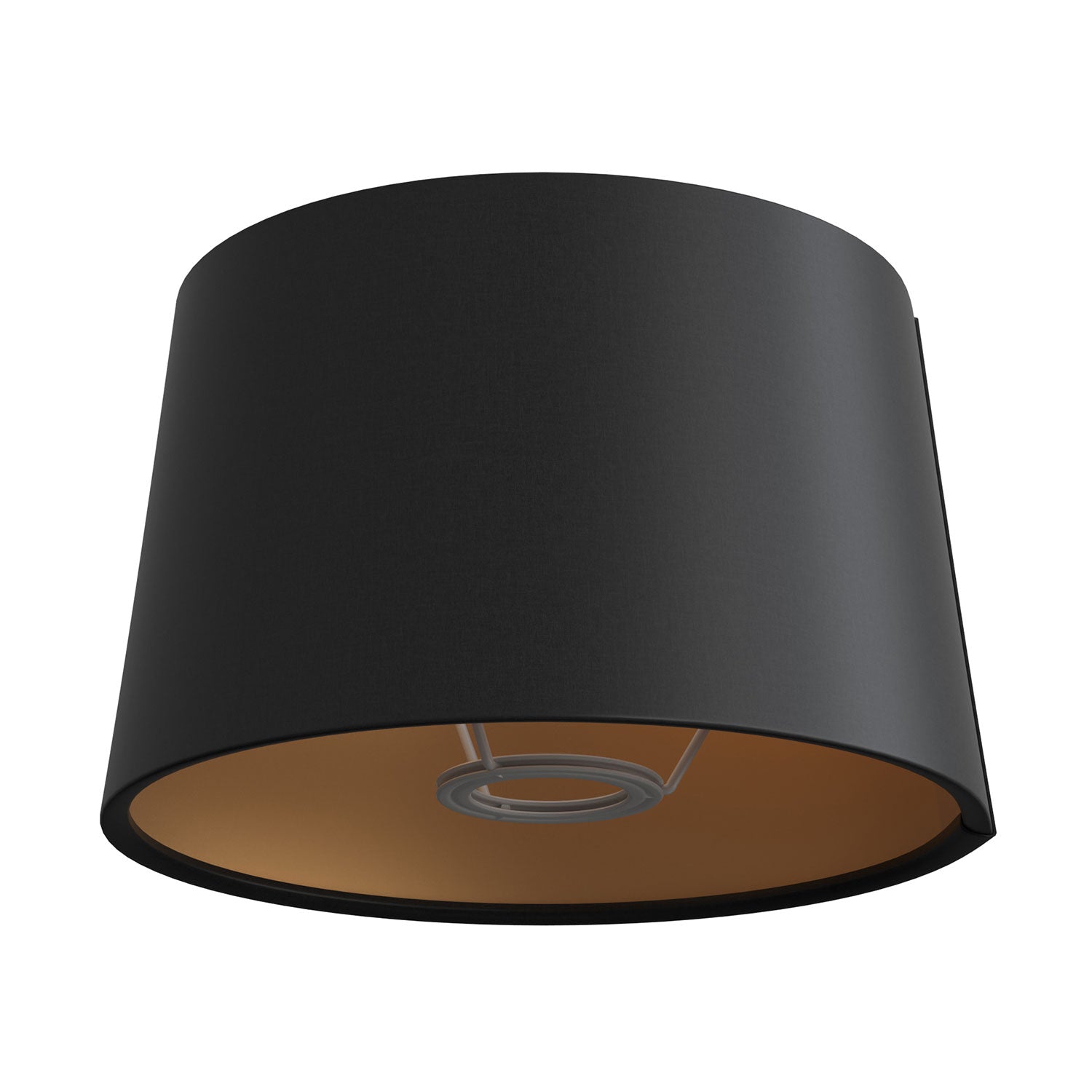 Lampada da terra MAG-Y con base metallica tonda, paralume Athena e spina UK - Nero