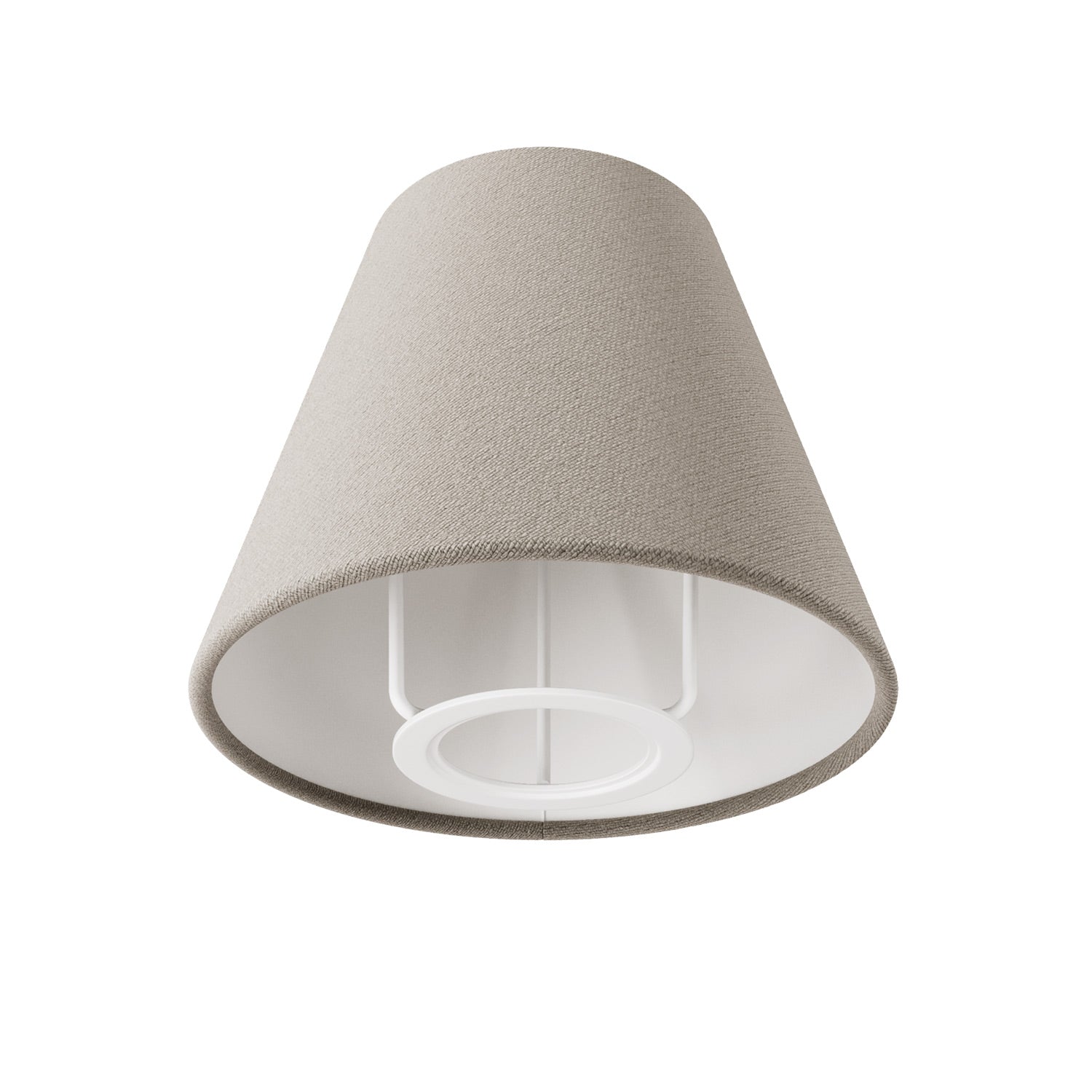 Lampada da tavolo MAG-Y con base metallica tonda, paralume e spina UK - Nero