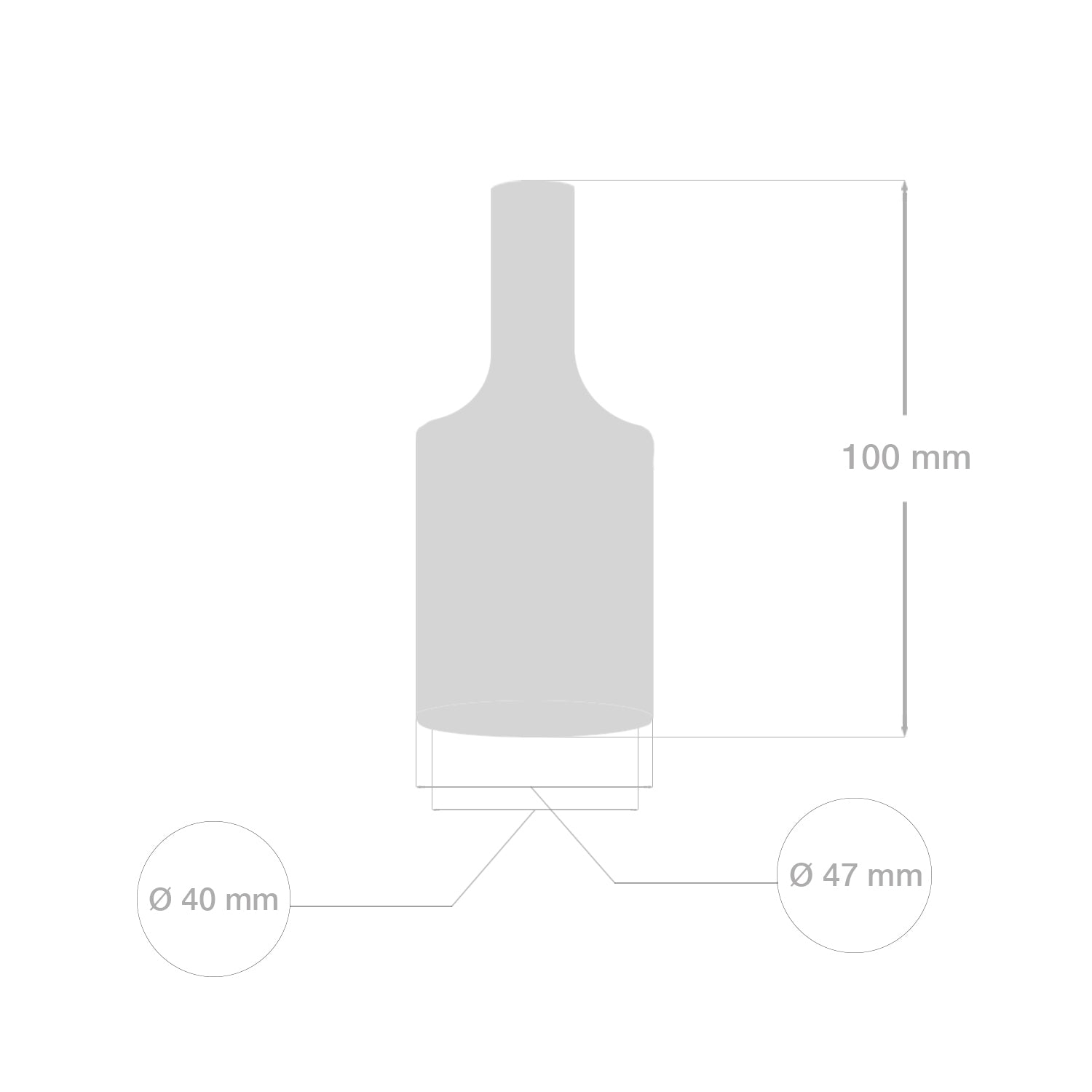 Kit portalampada E27 in silicone - Nocciola
