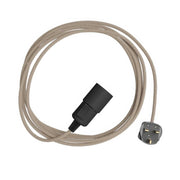 Snake Zig-Zag - Lampada plug-in con cavo in tessuto effetto Zig-Zag RD73 e spina UK