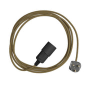 Snake Zig-Zag - Lampada plug-in con cavo in tessuto effetto Zig-Zag RZ27 e spina UK