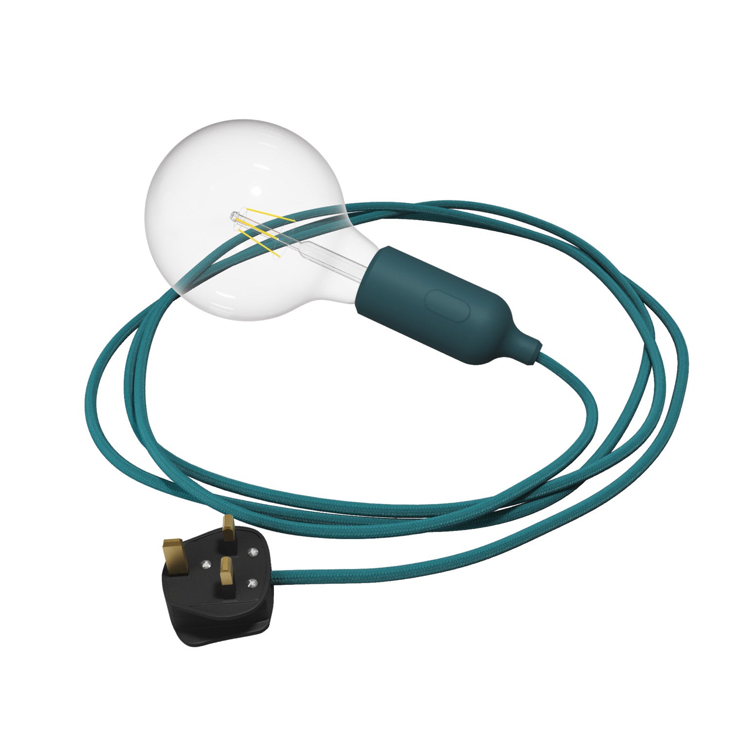 Snake Lampada in silicone con interruttore e spina UK - Petrolio