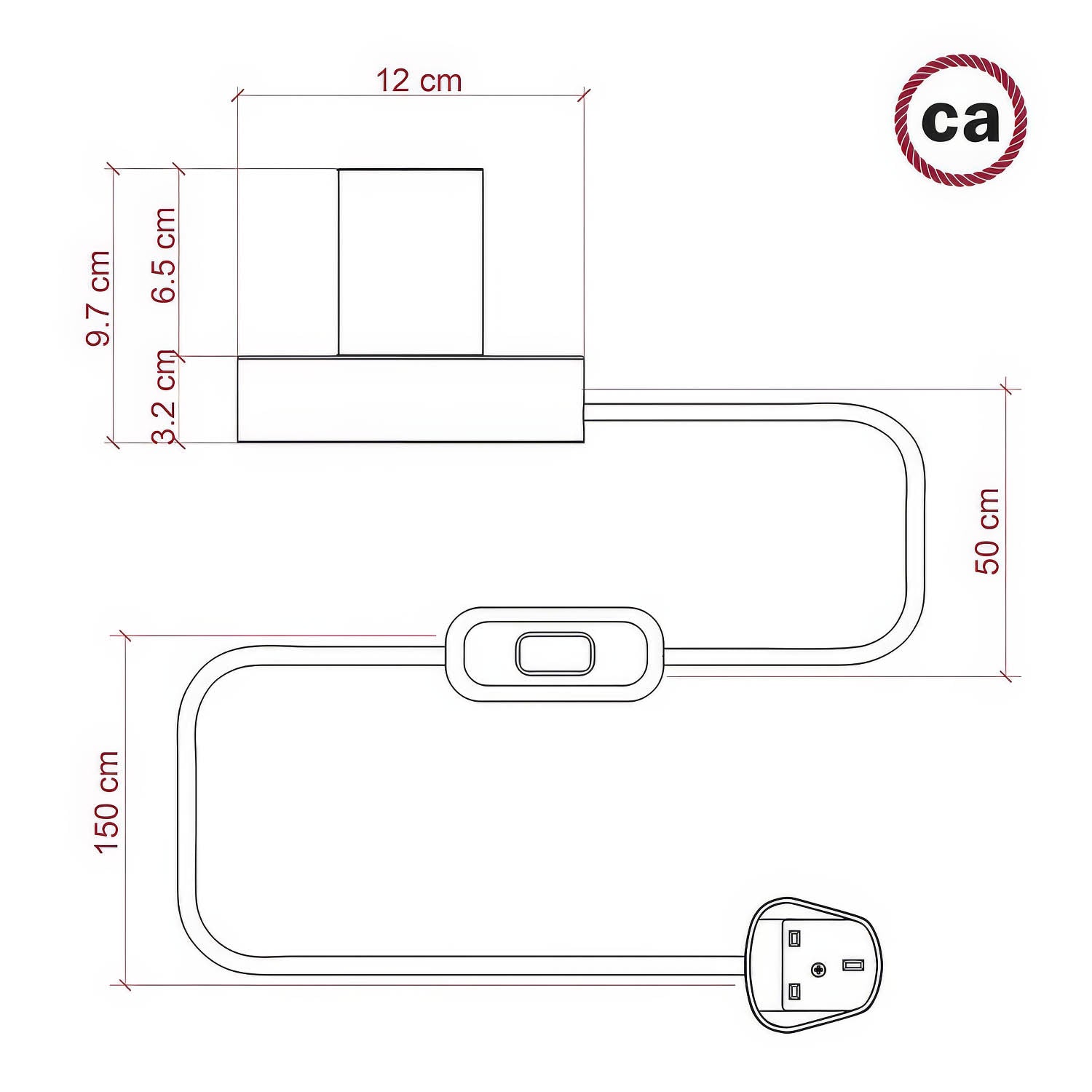 Lampada da tavolo Posaluce Milleluci in legno e spina UK - Neutro Interruttore