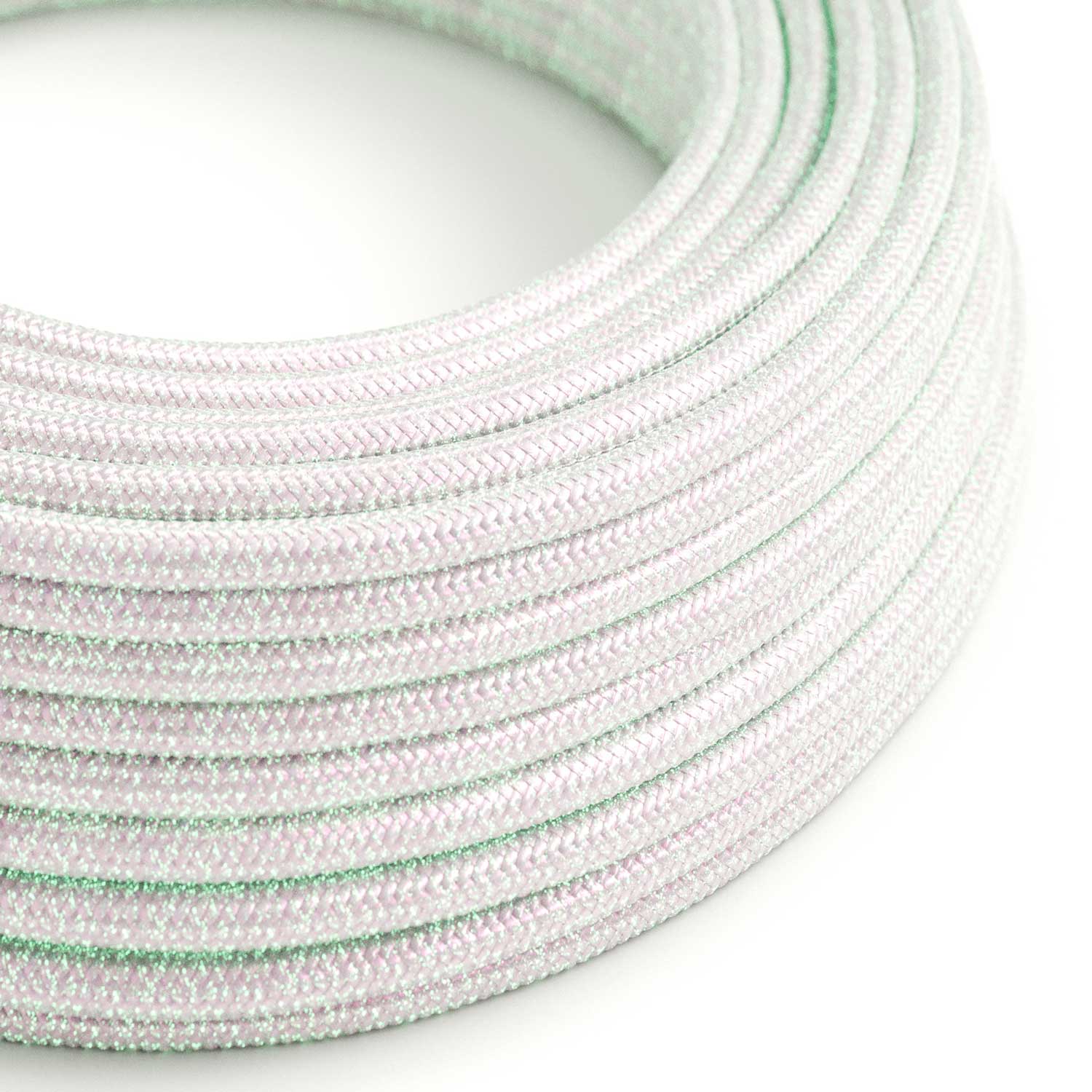 Cavo elettrico in tessuto Unicorn lucido e glitterato - L'Originale Creative Cables, per decorazioni luminose magiche - RL00