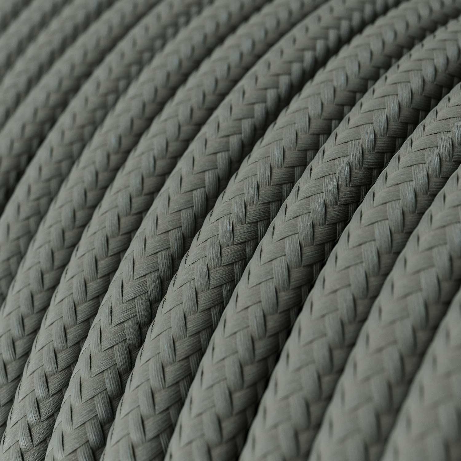 Lampada a sospensione colorata in silicone con cavo tessile - Grigio