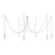 Spider - Lampada a sospensione multipla a 7 cadute con finiture in metallo - Cromo