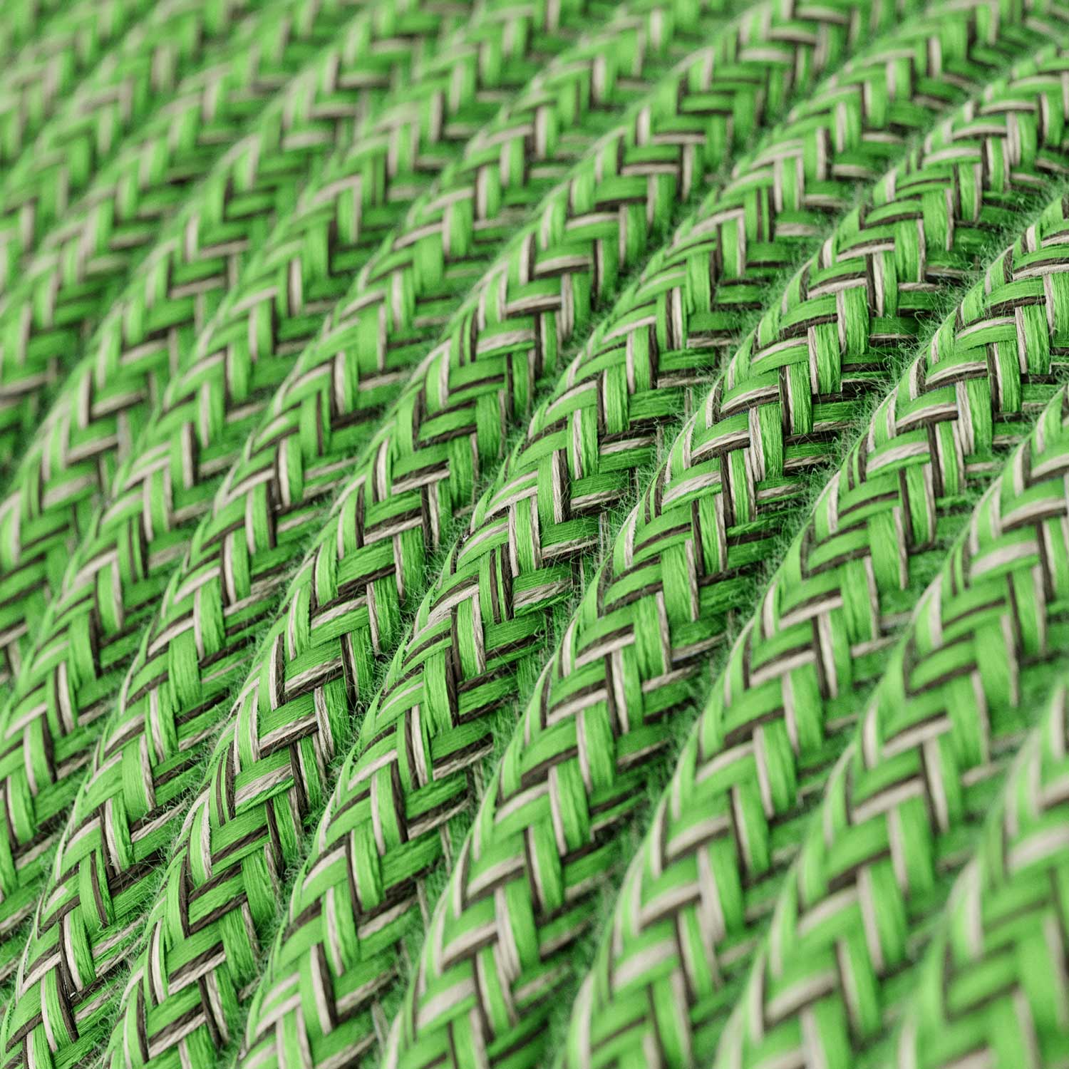 Snake Modulair Pastel, lampada portatile per esterni, 5 m cavo tessile, portalampada IP65 e spina UK - Verde prato