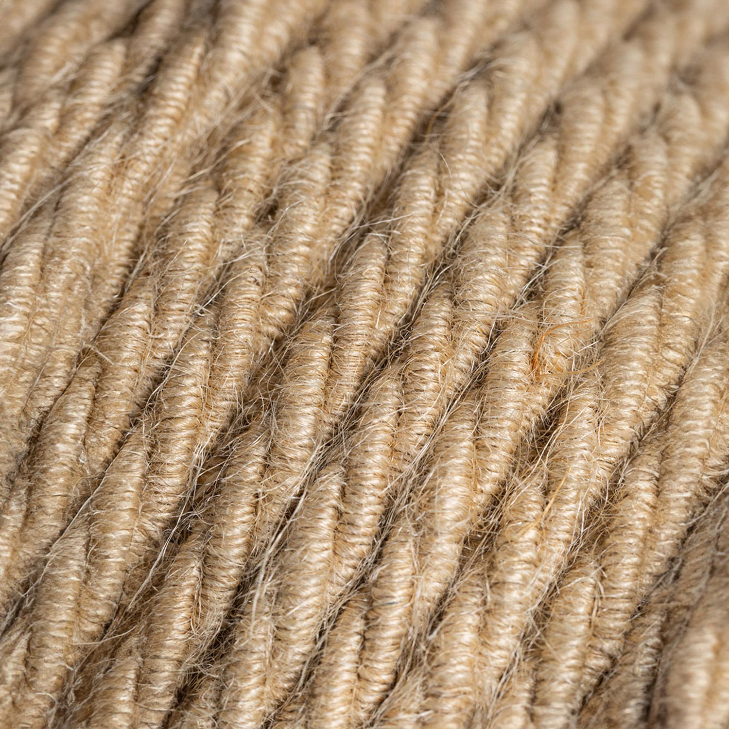 Cavo tessile Juta Naturale - L'Originale Creative-Cables - TN06 trecciato 2x0,75mm / 3x0,75mm