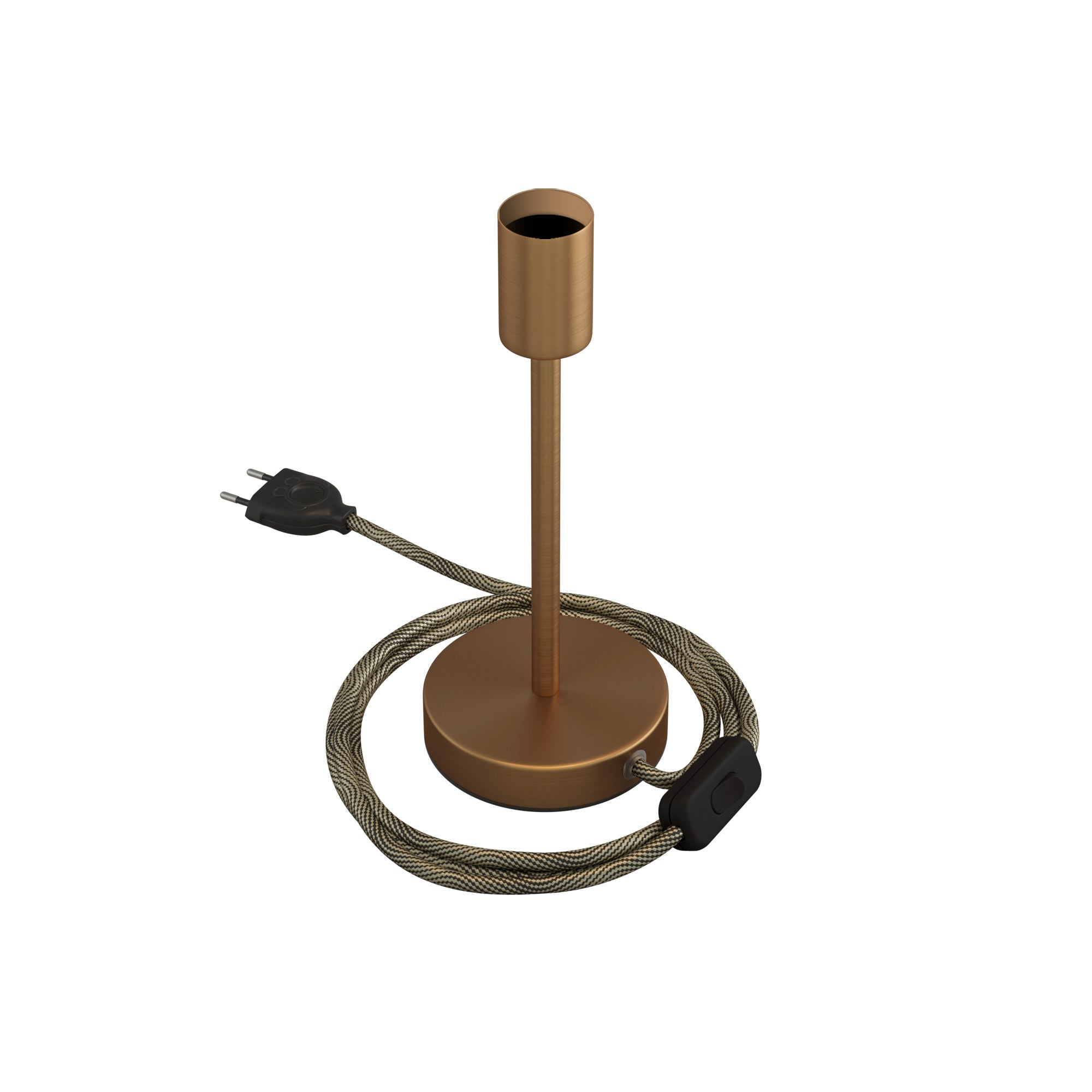 Alzaluce - Lampada da tavolo in metallo - Bronzo satinato 20 cm