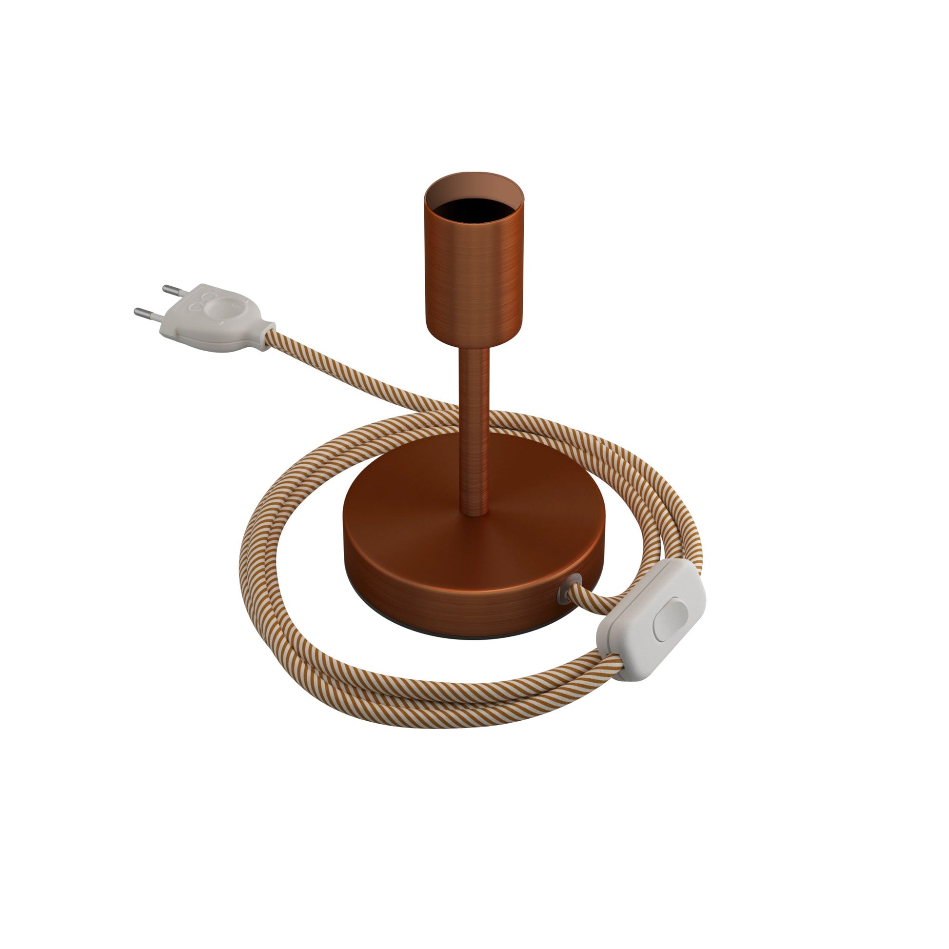 Alzaluce - Lampada da tavolo in metallo - Rame satinato 10 cm