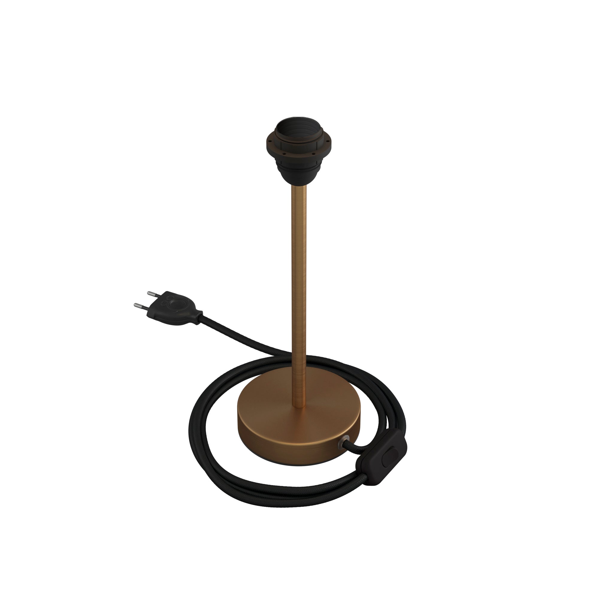 Alzaluce per paralume - Lampada da tavolo in metallo - Bronzo satinato 25 cm