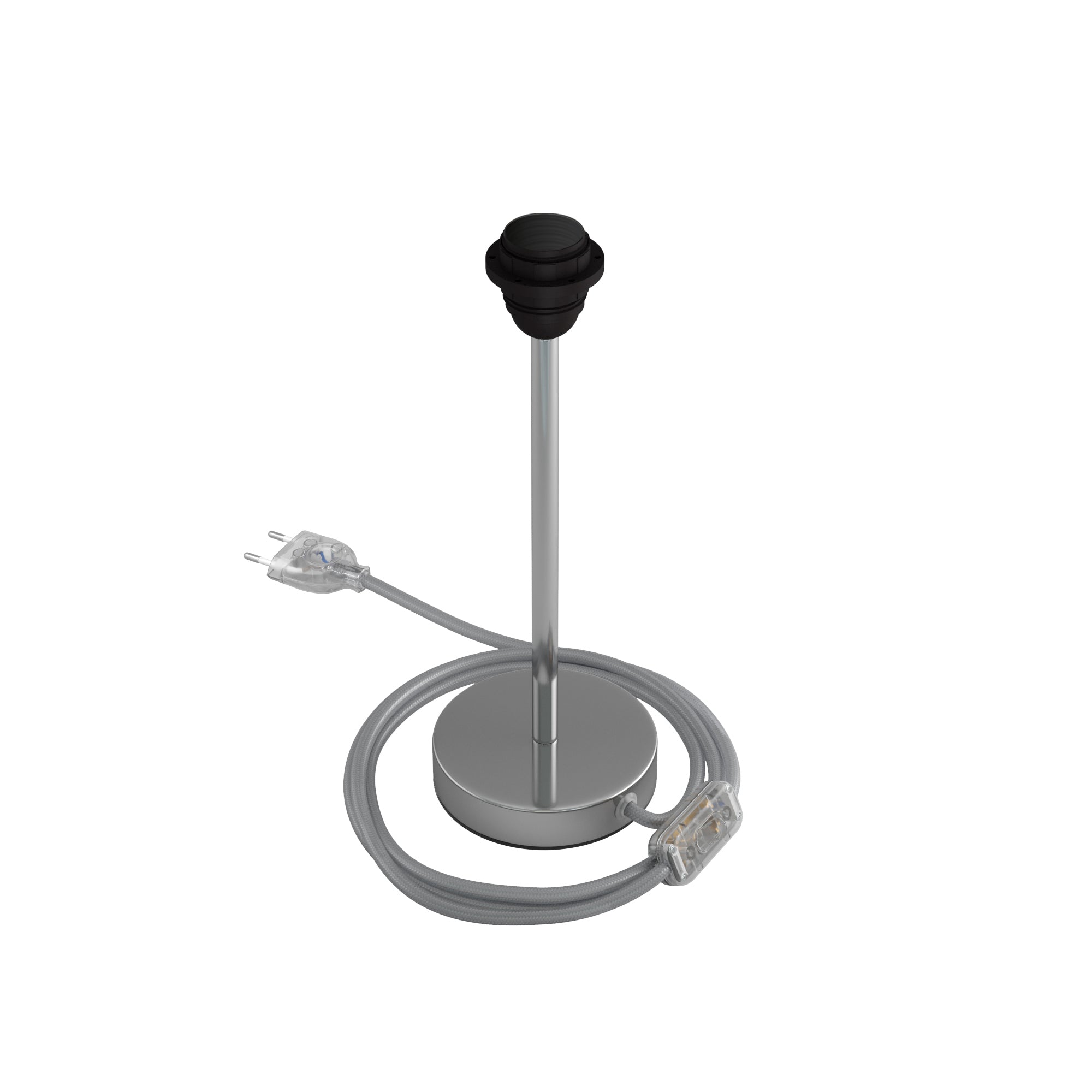 Alzaluce per paralume - Lampada da tavolo in metallo - Cromo 25 cm