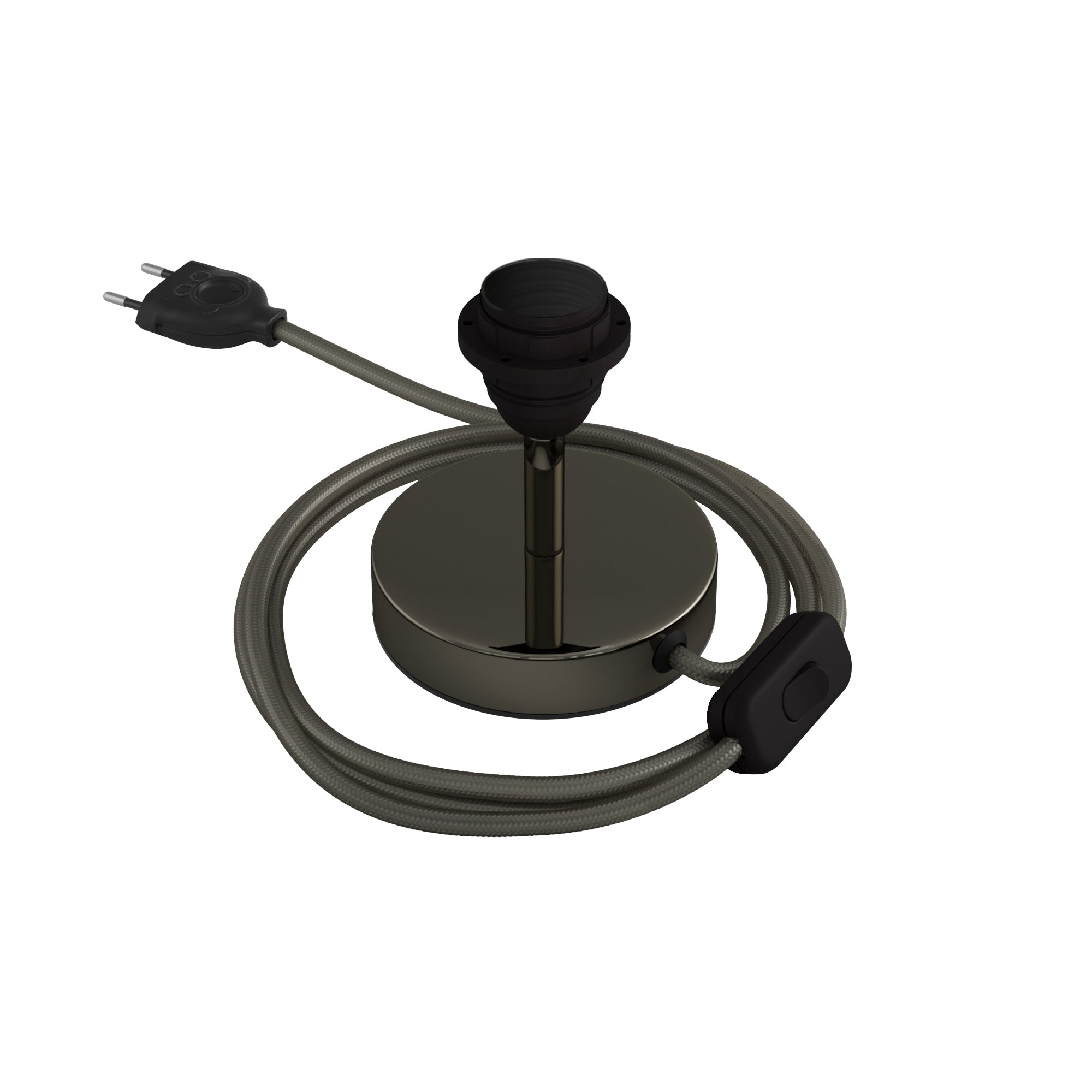 Alzaluce per paralume - Lampada da tavolo in metallo - Nero perla 5 cm