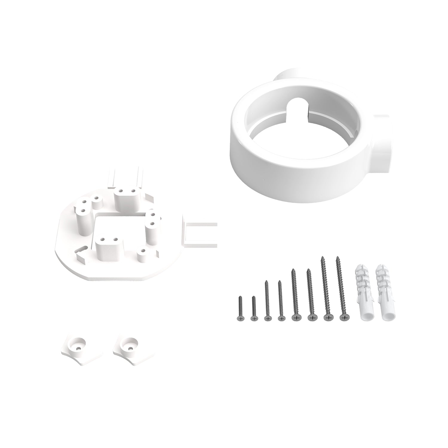 Base in porcellana bianca per presa elettrica e interruttore/deviatore compatibile con Creative-Tubes - da 1 a 4 uscite 2