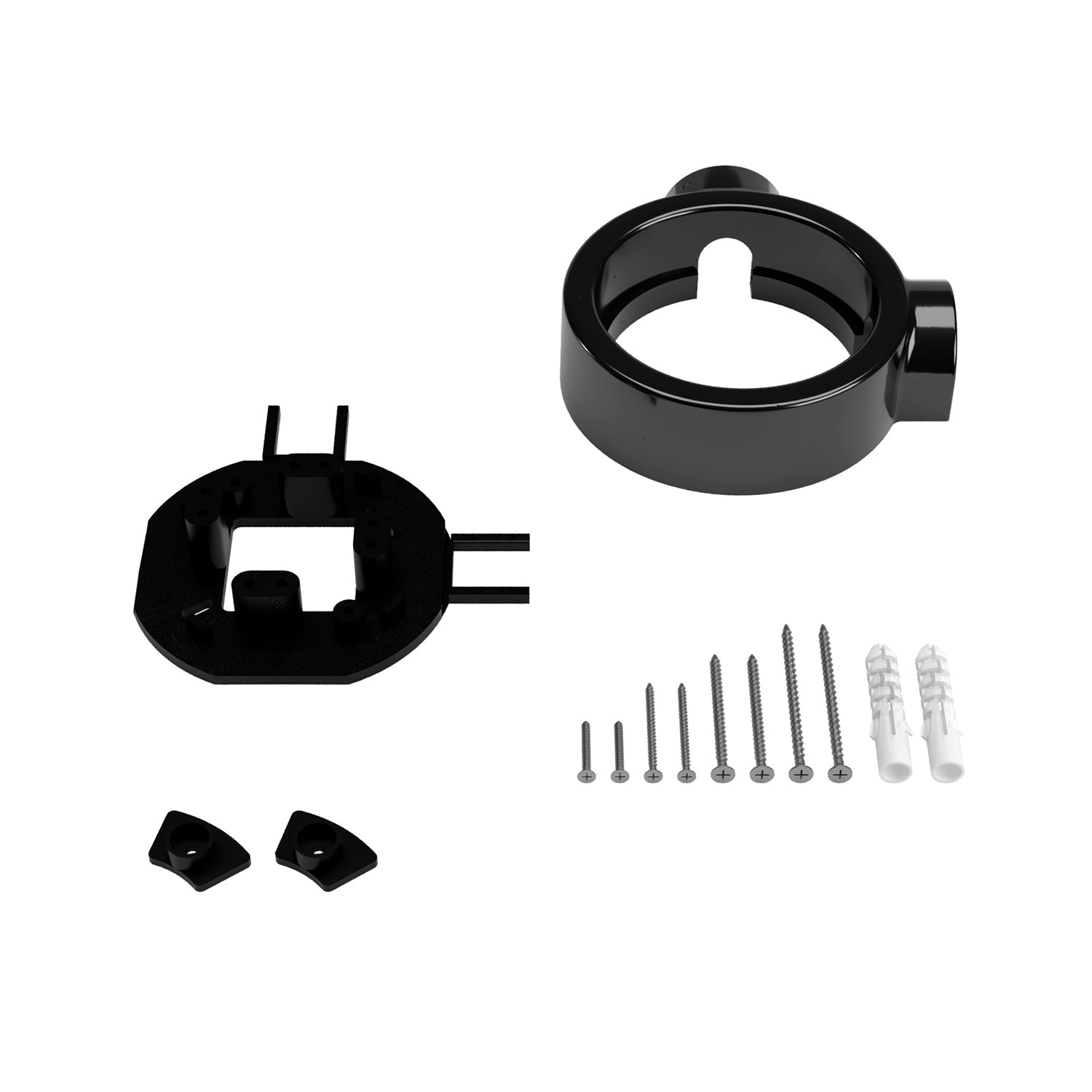 Base in porcellana nera per presa elettrica e interruttore/deviatore compatibile con Creative-Tubes - da 1 a 4 uscite 2