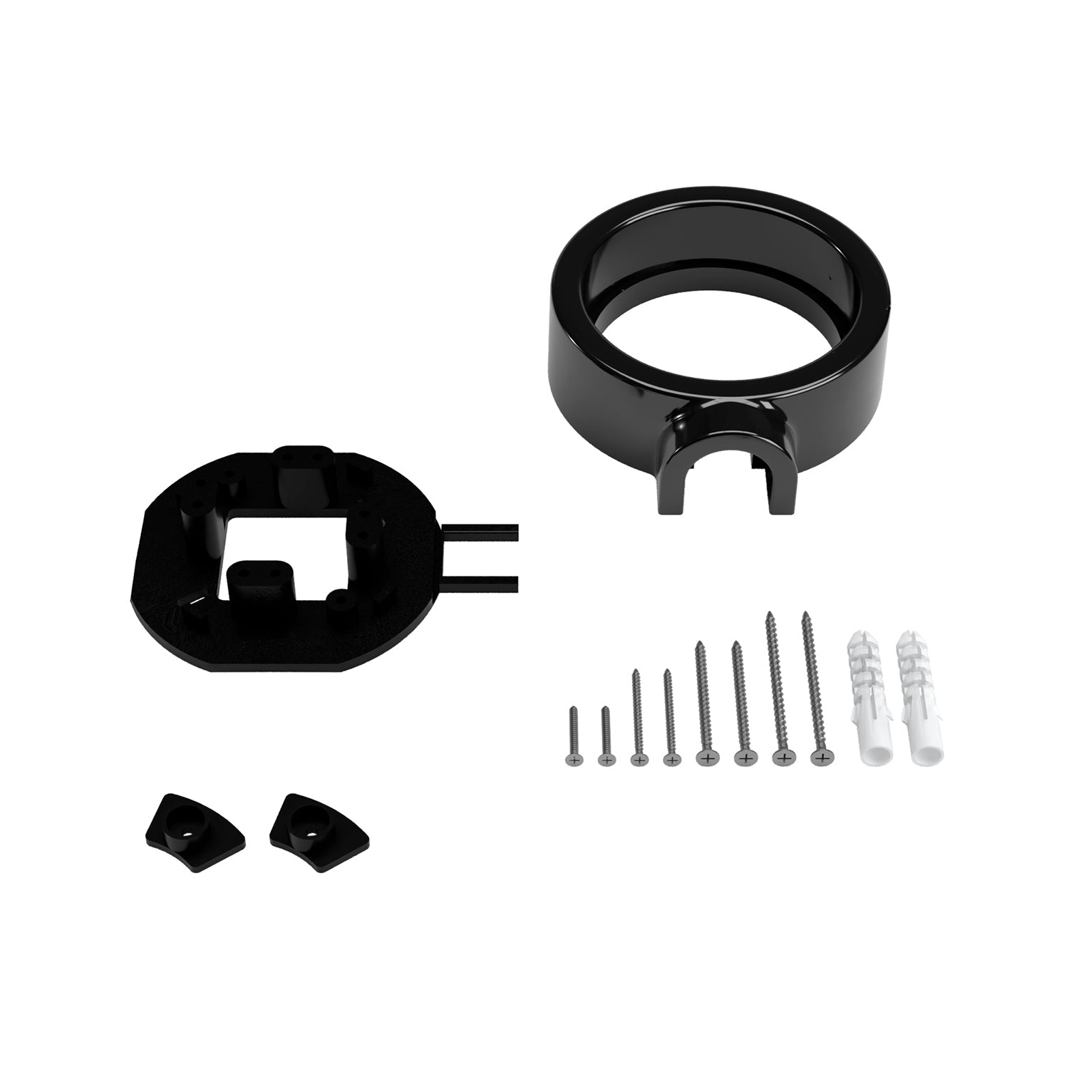 Base in porcellana nera per presa elettrica e interruttore/deviatore compatibile con Creative-Tubes - da 1 a 4 uscite 1