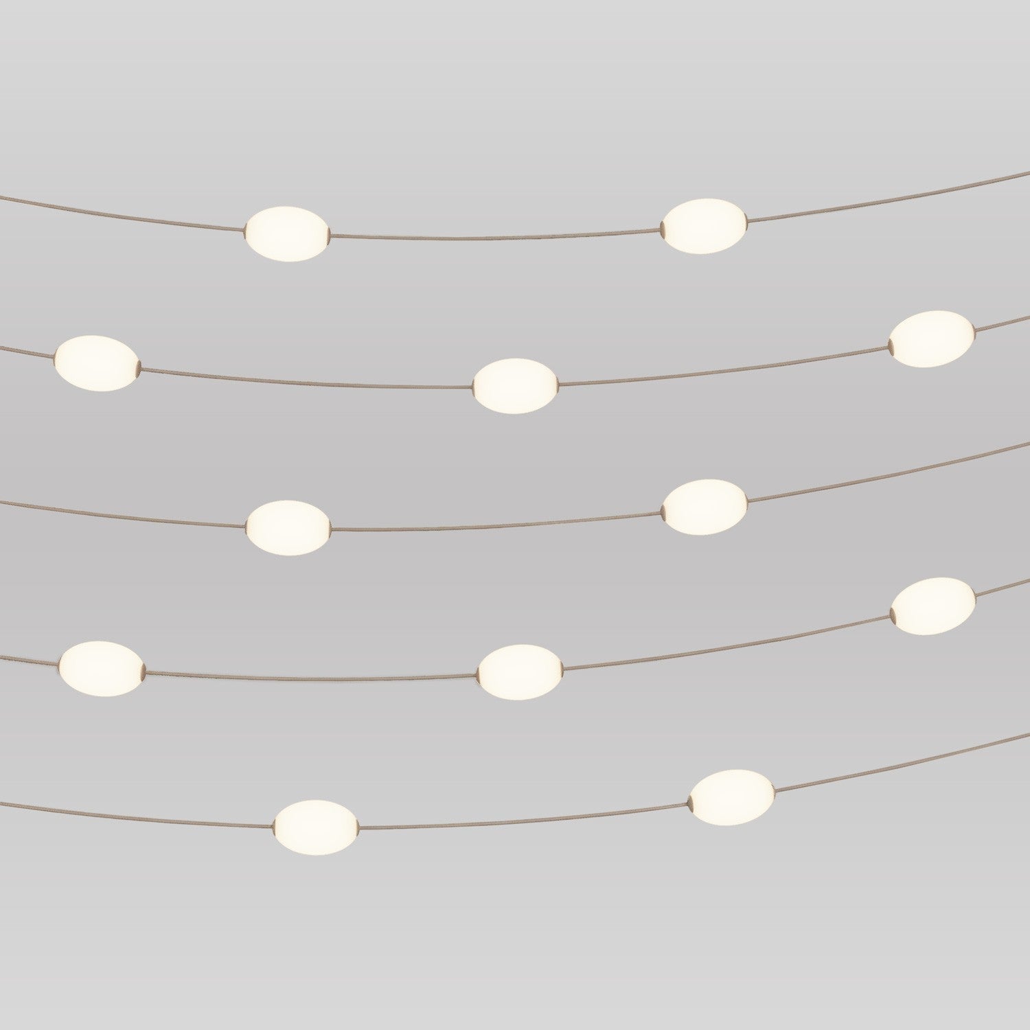 Catena luminosa 12 punti luce da esterno IP67 Desert Brown - Marina12