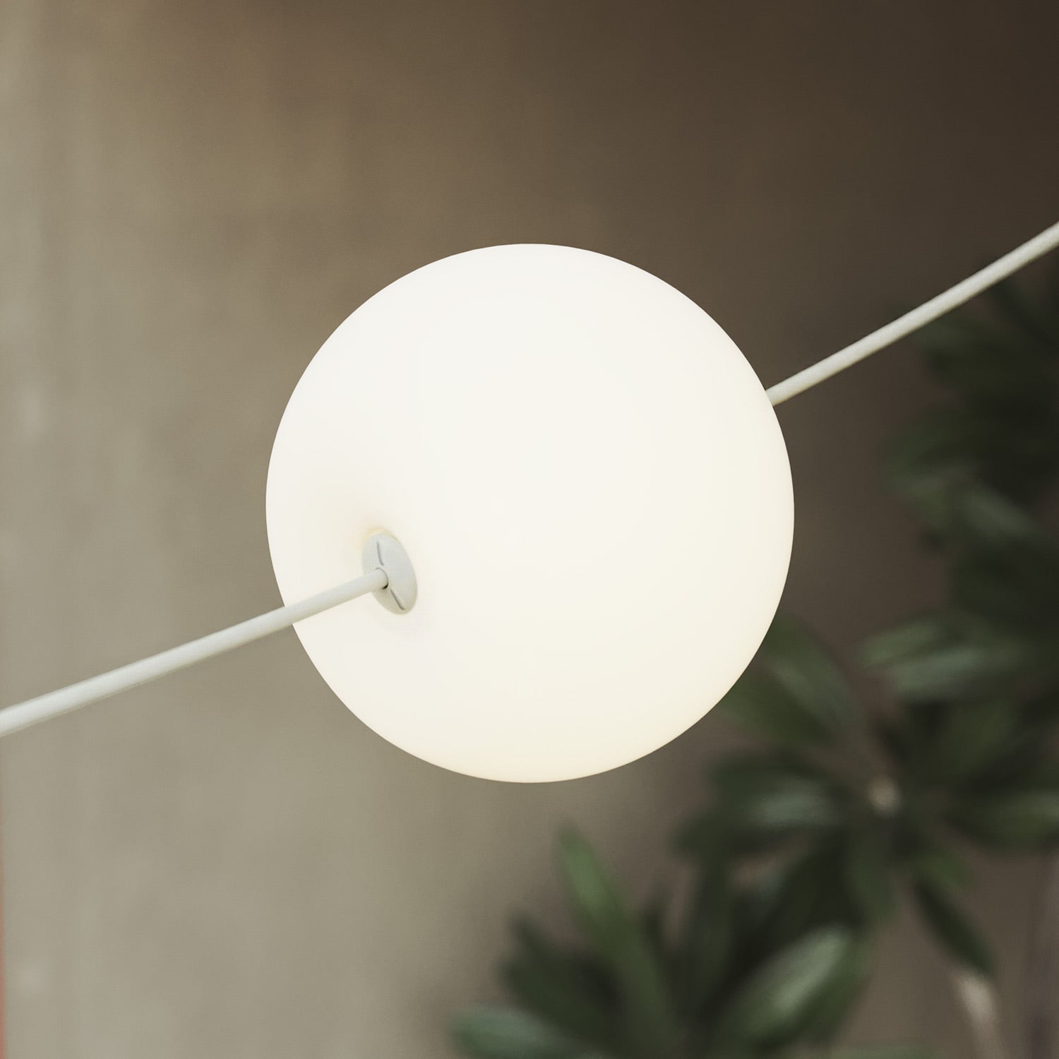 Catena luminosa 3 punti luce da esterno IP67 Bianco Sabbia - Marina3 Cherry 140 cm