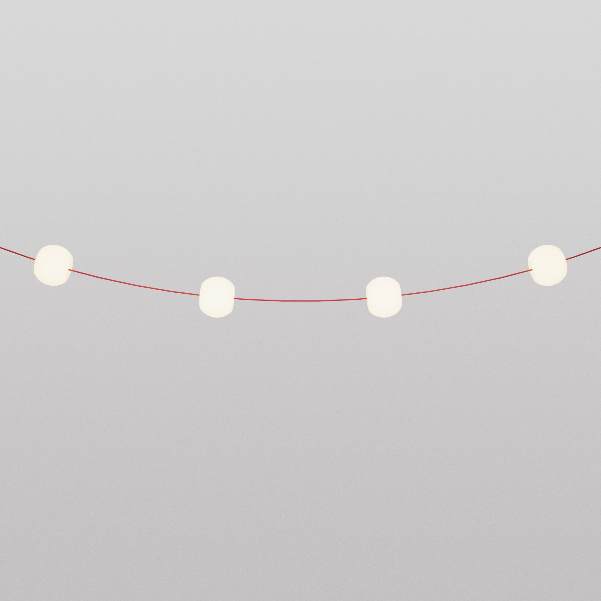 Catena luminosa 4 punti luce da esterno IP67 Rosso Stella Marina - Marina4 Cherry 70 cm