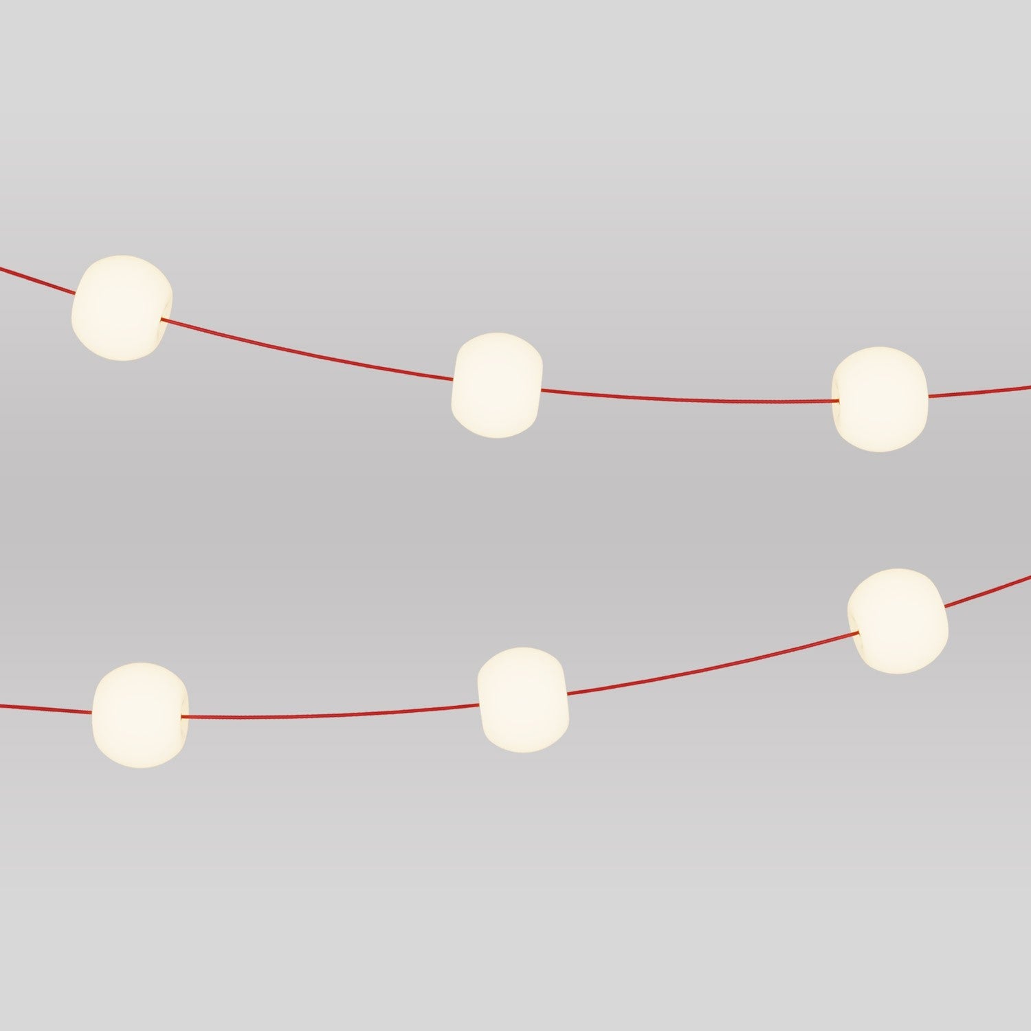 Catena luminosa 6 punti luce da esterno IP67 Rosso Stella Marina - Marina6 Cherry