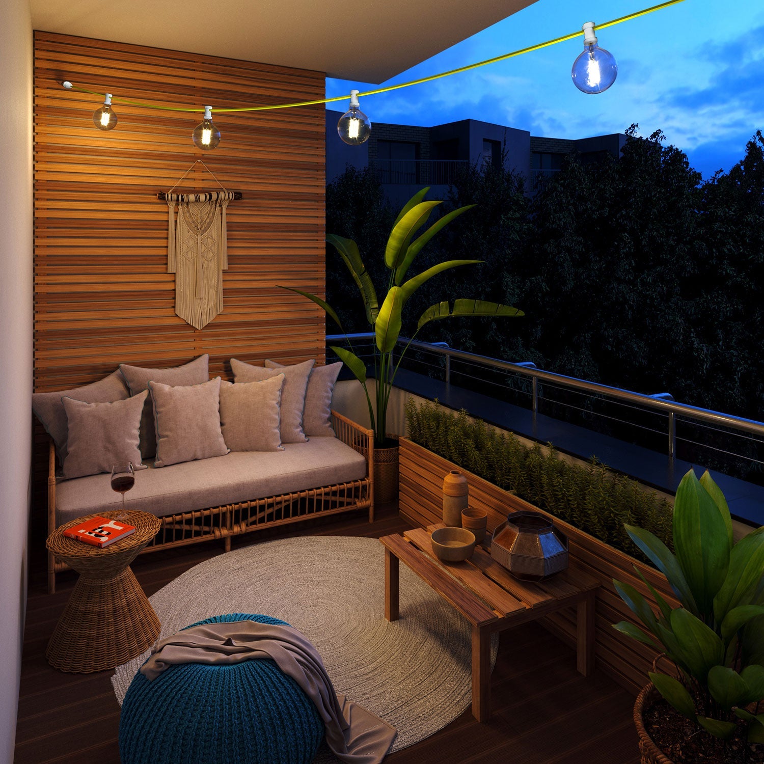 Catenaria Sistema Lumet da 7,5 m con cavo tessile CF10, 5 portalampada, gancio e spina bianchi