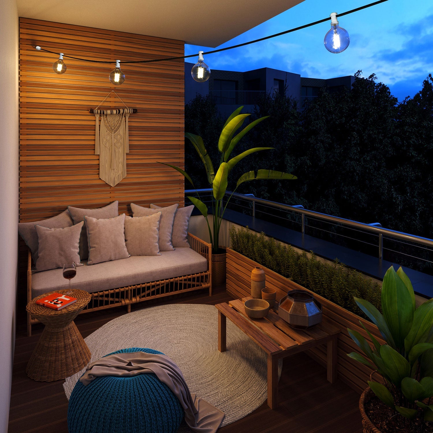 Catenaria Sistema Lumet da 7,5 m con cavo tessile CM04, 5 portalampada, gancio e spina bianchi