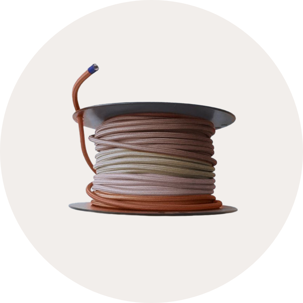Stoffummantelte Elektrokabel