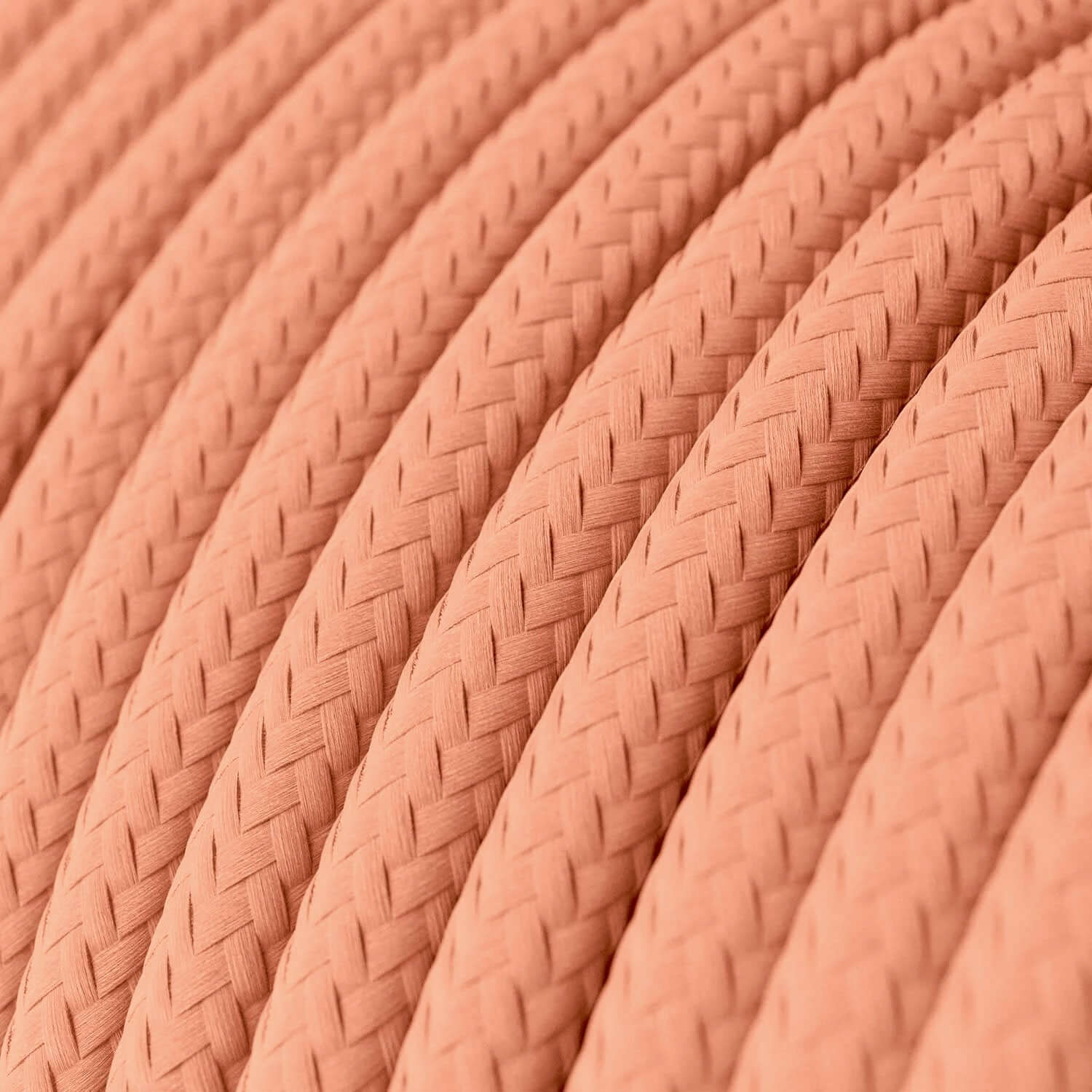 Cavo elettrico rivestito in tessuto color pesca - L'Originale Creative Cables, per lampade moderne e colorate - RM23