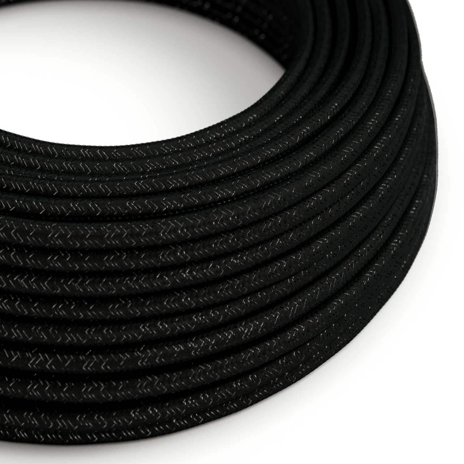Cloth Covered Wire - Black Glitter RL04 - UL Listed