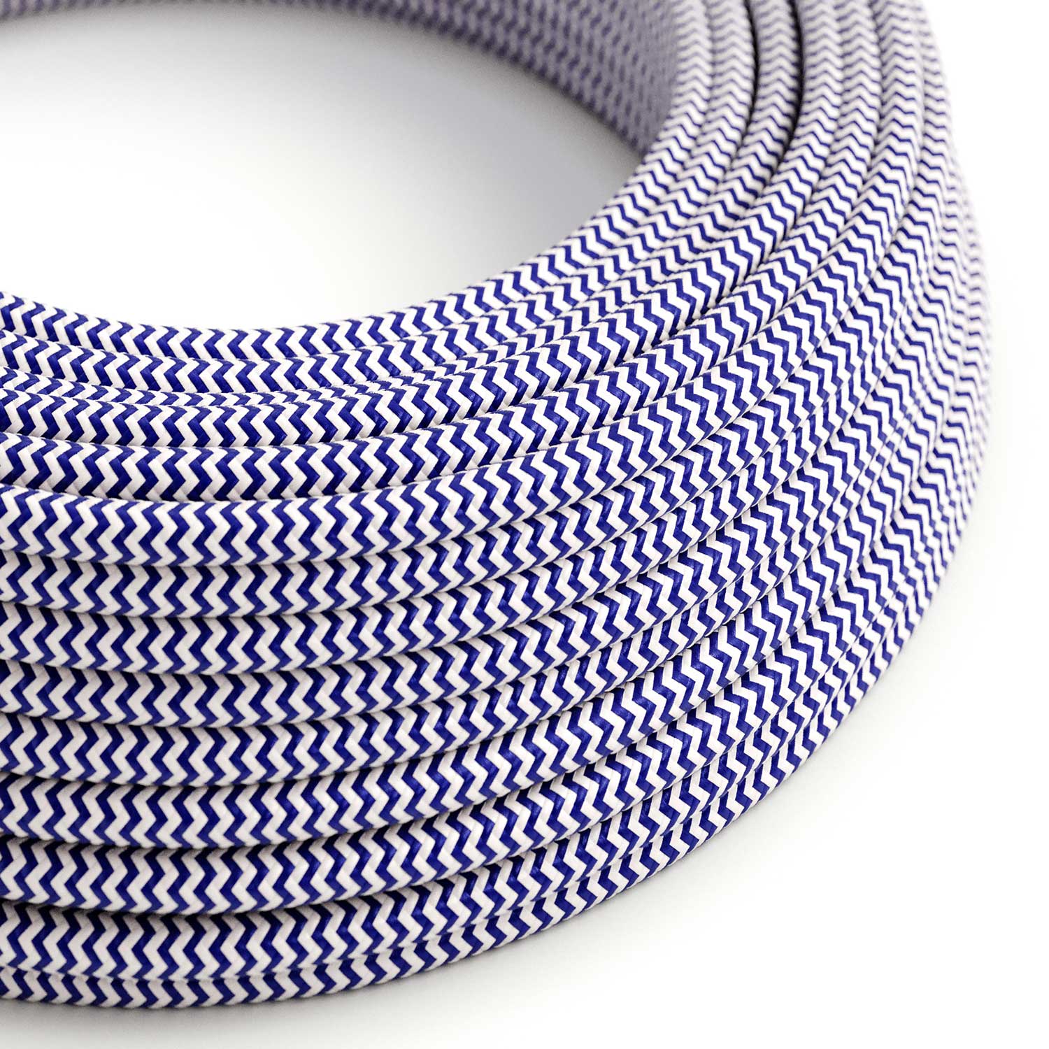 Cloth Covered Wire - Blue & White Chevron RZ12 - UL Listed
