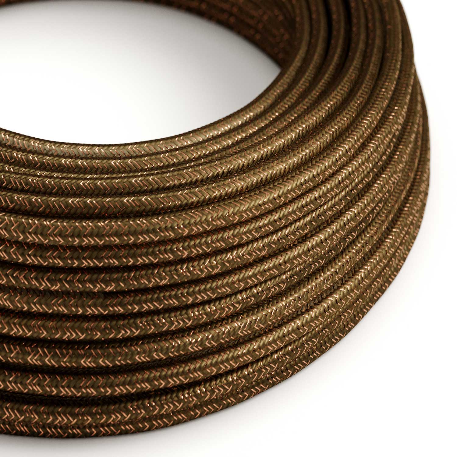 Cloth Covered Wire - Brown Glitter RL13 - UL Listed