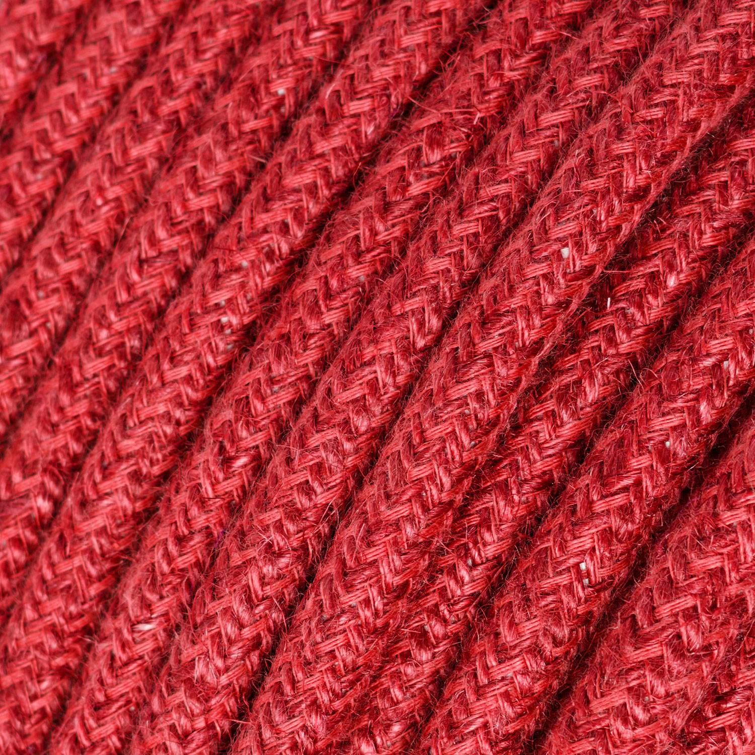 Cloth Covered Wire - Jute Cherry Red RN24 - UL Listed