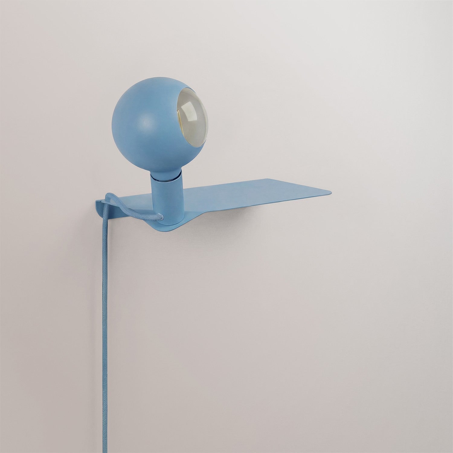 Combo Camo - Lampada con mensola e spina UK - Blu