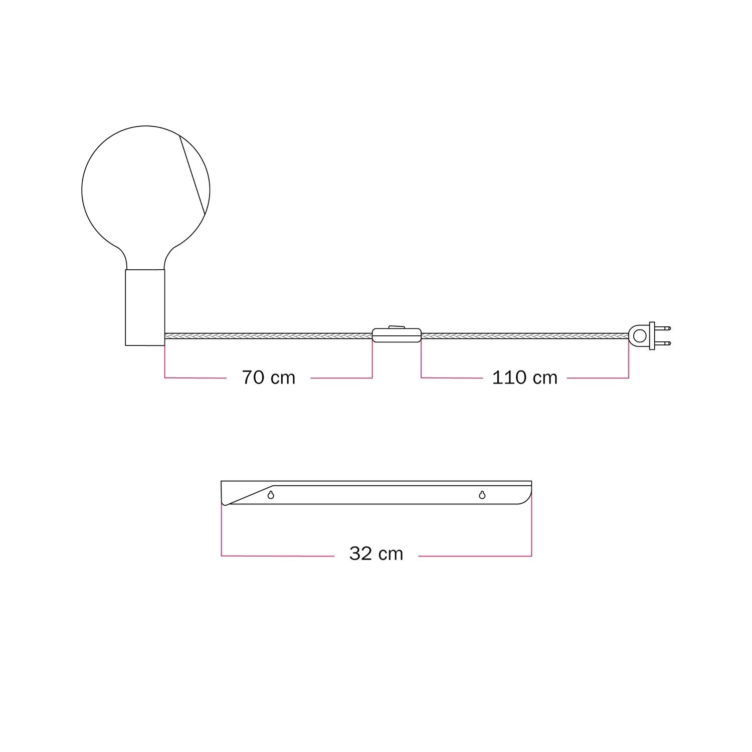 Combo Camo - Lampada con mensola - Verde - Creative Cables
