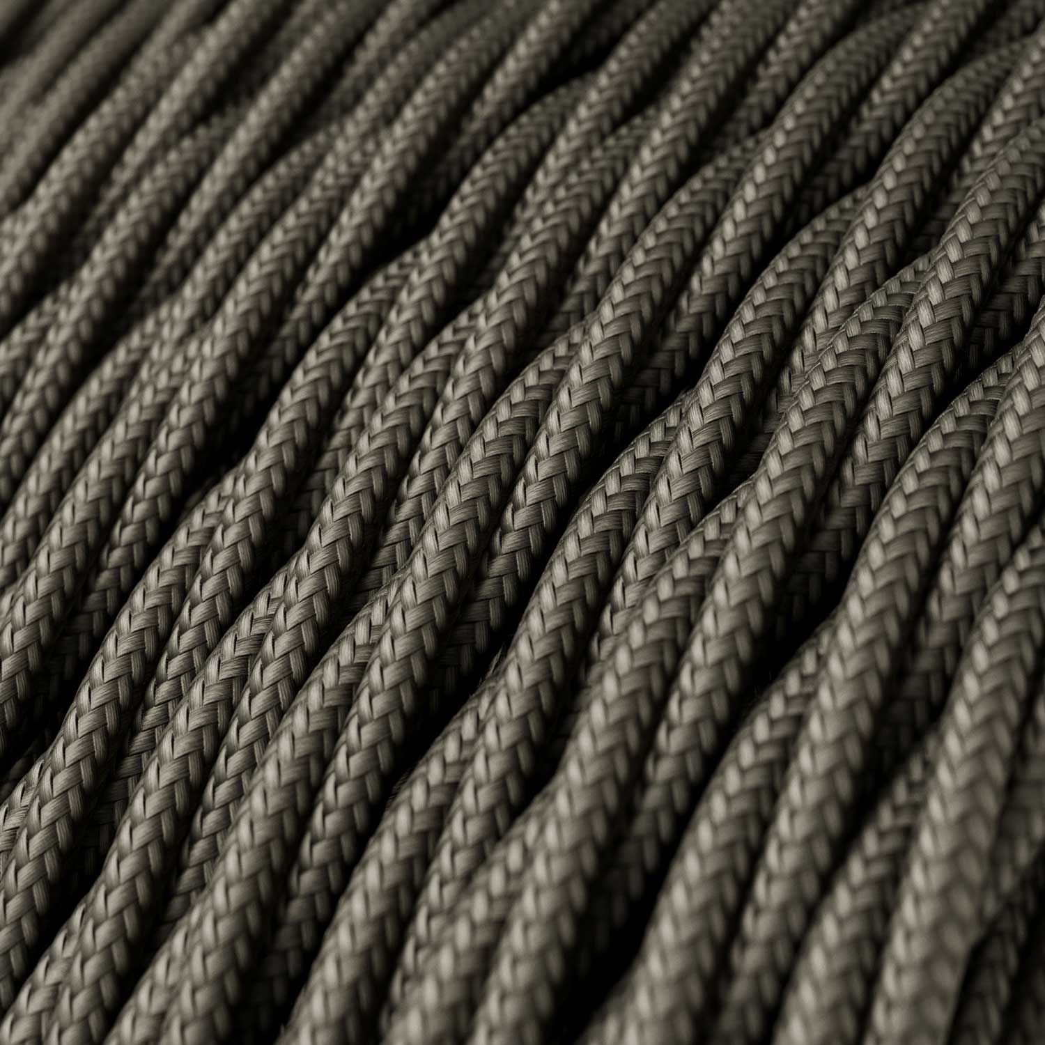 Dark Gray Rayon covered Twisted electric cable - TM26