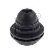 Double Ferrule Thermoplastic E26 light bulb socket - Black