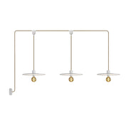 E-Snake EIVA Outdoor lamp for wet locations with 3 lights with canopy and lampshades - White