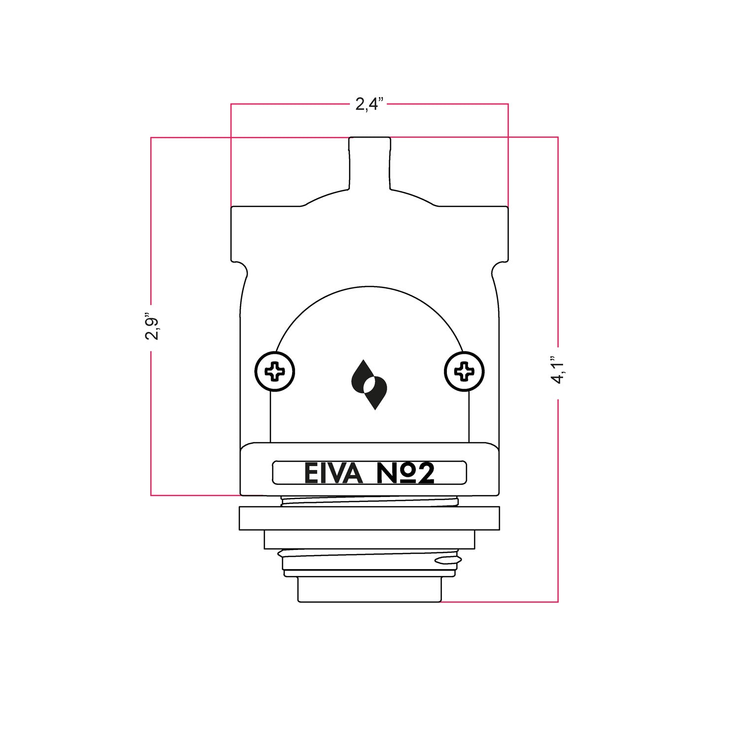 EIVA-2, 2-way socket E26 suitable for wet locations - White
