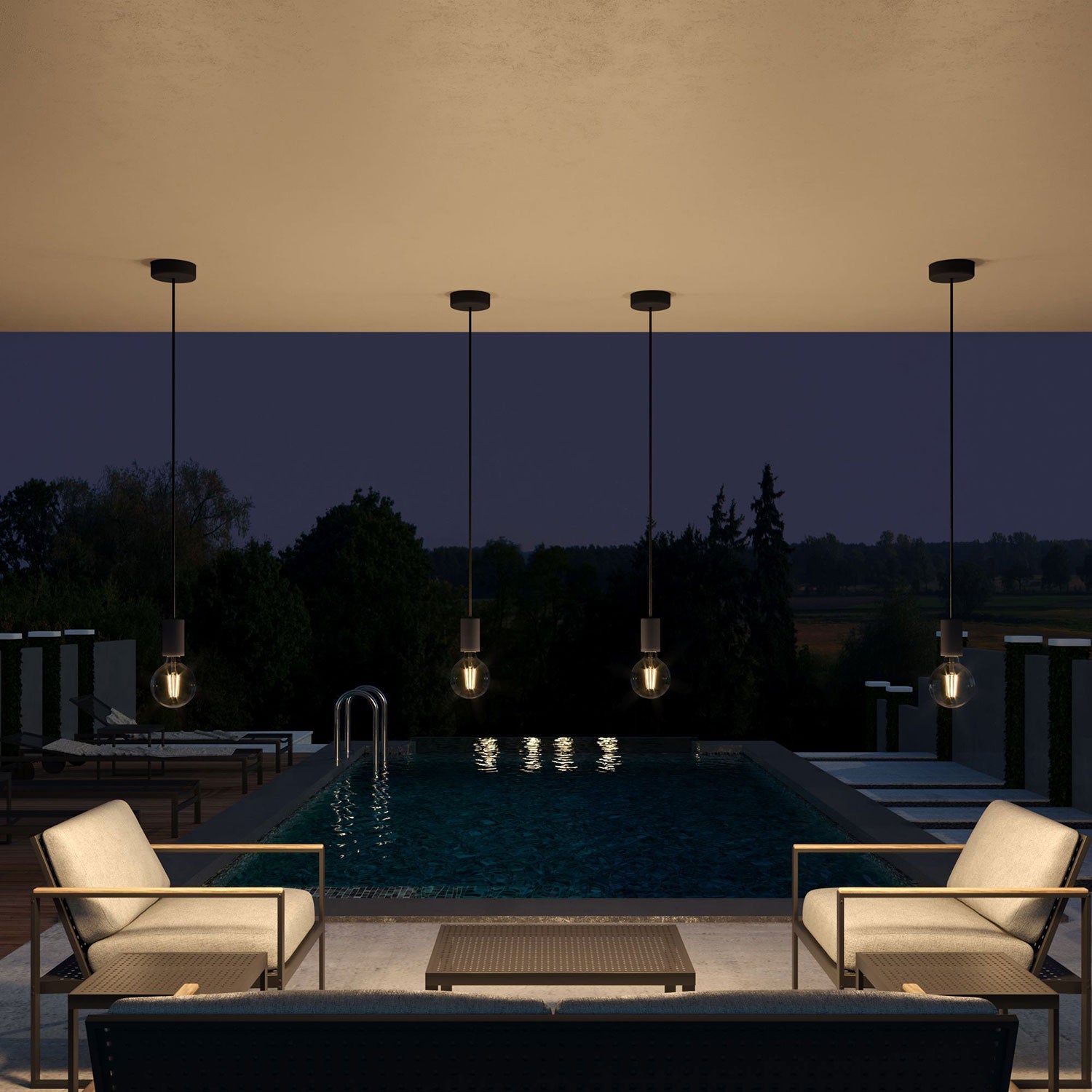 EIVA Kit Rosone in Silicone Soft Touch per Esterno IP65 - Sistema Modulair - Nero - Creative Cables