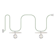 EIVA outdoor string light for wet locations with 2 lampshades and canopy - White