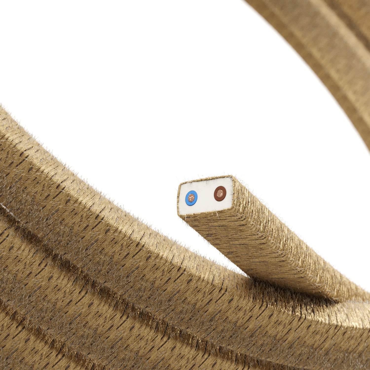 Electric Cable Color Cord for Custom String Lights, covered by Jute fabric - CN06