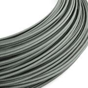 Extra Low Voltage power cable coated in silk effect fabric Grey RM03