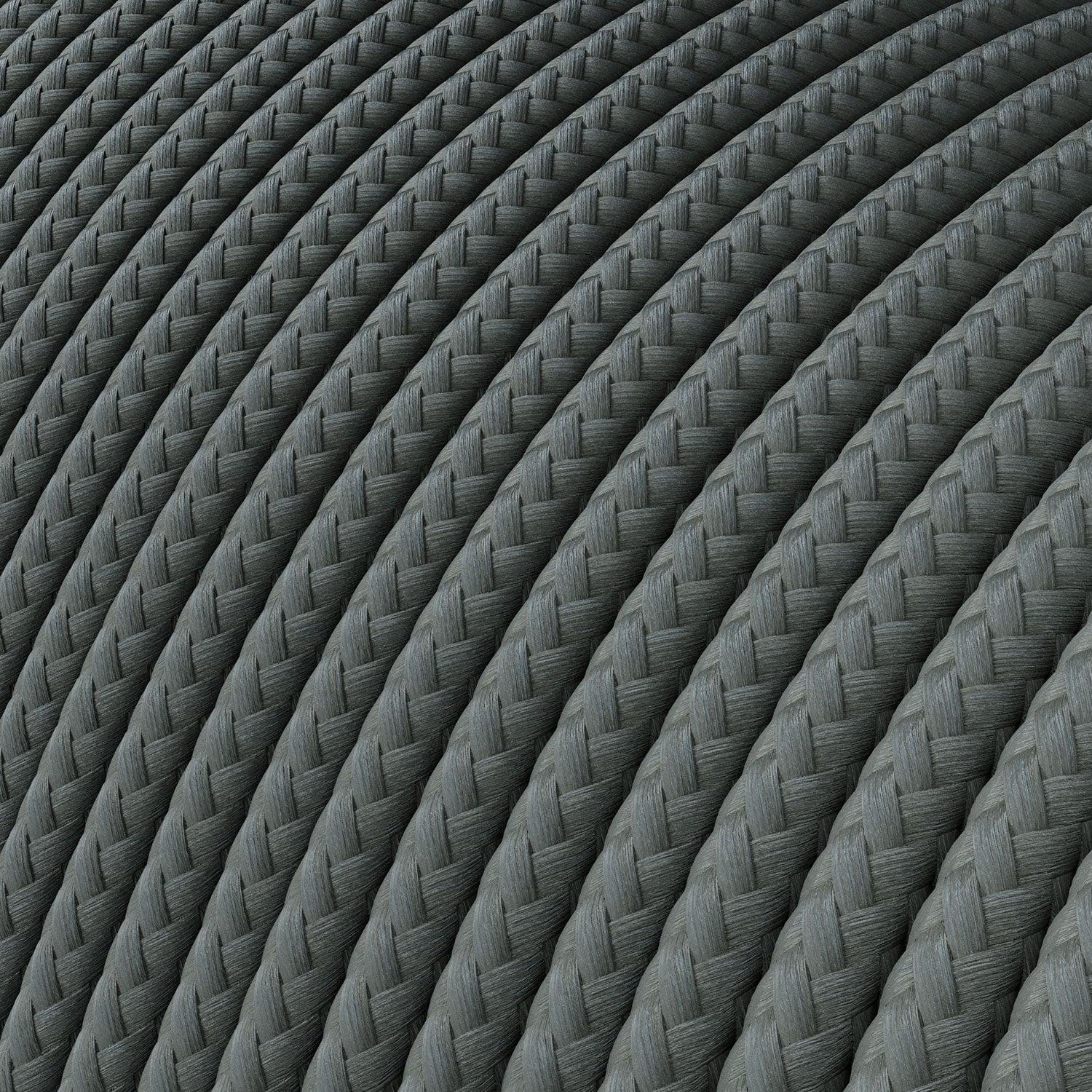 Extra Low Voltage power cable coated in silk effect fabric Grey RM03