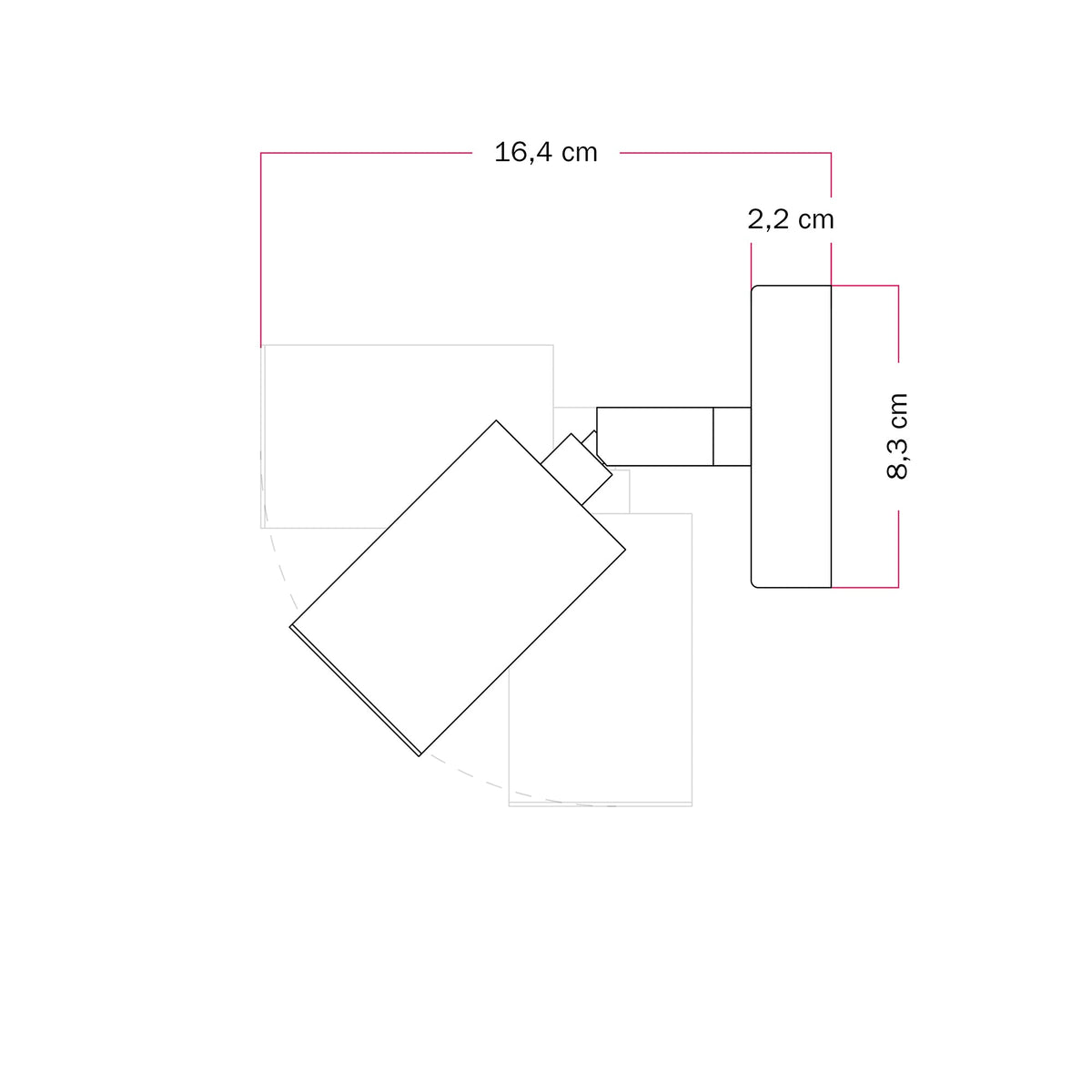 Faretto GU10 orientabile da parete o soffitto Bispot - Bronzo satinato Si Si