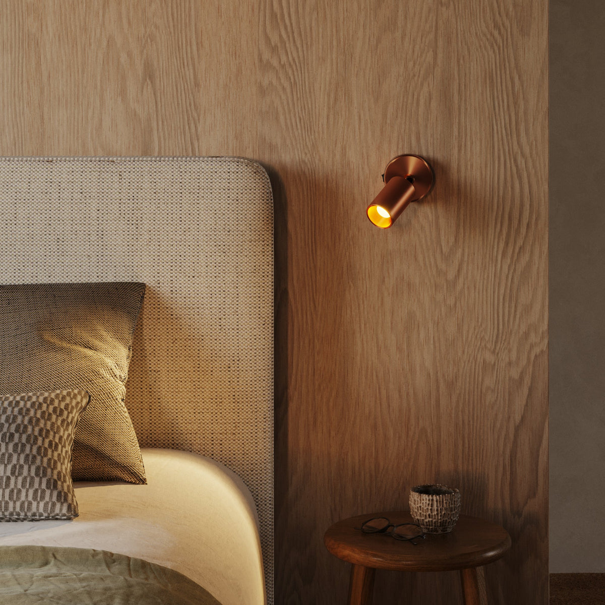 Faretto GU10 orientabile da parete o soffitto Bispot - Rame satinato Si Si