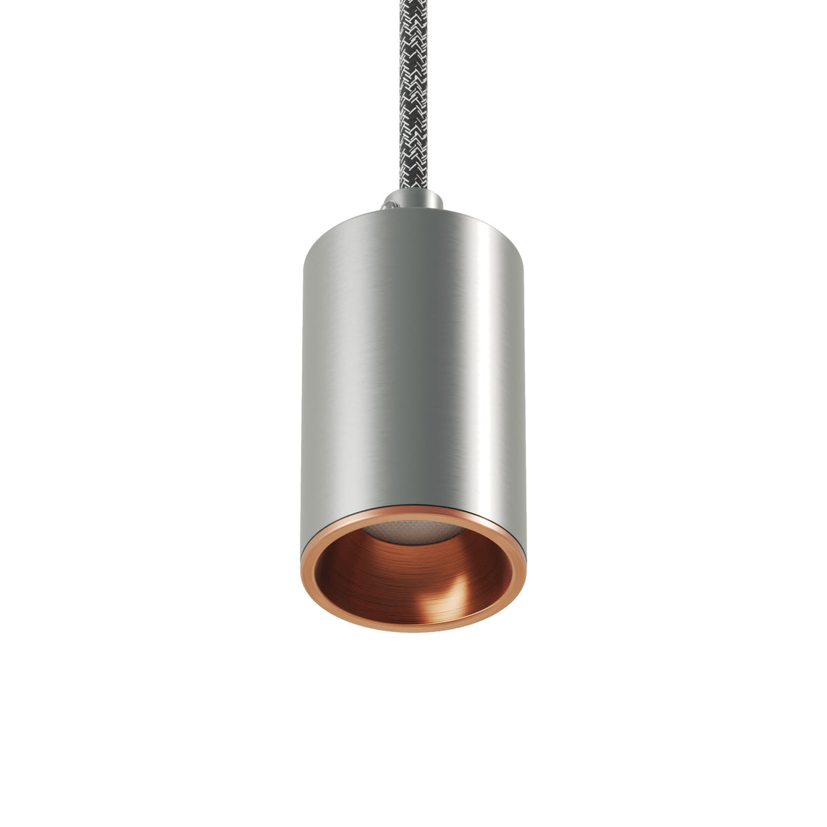 Faretto GU10 Spotlight LED Bispot - Titanio satinato / Rame satinato