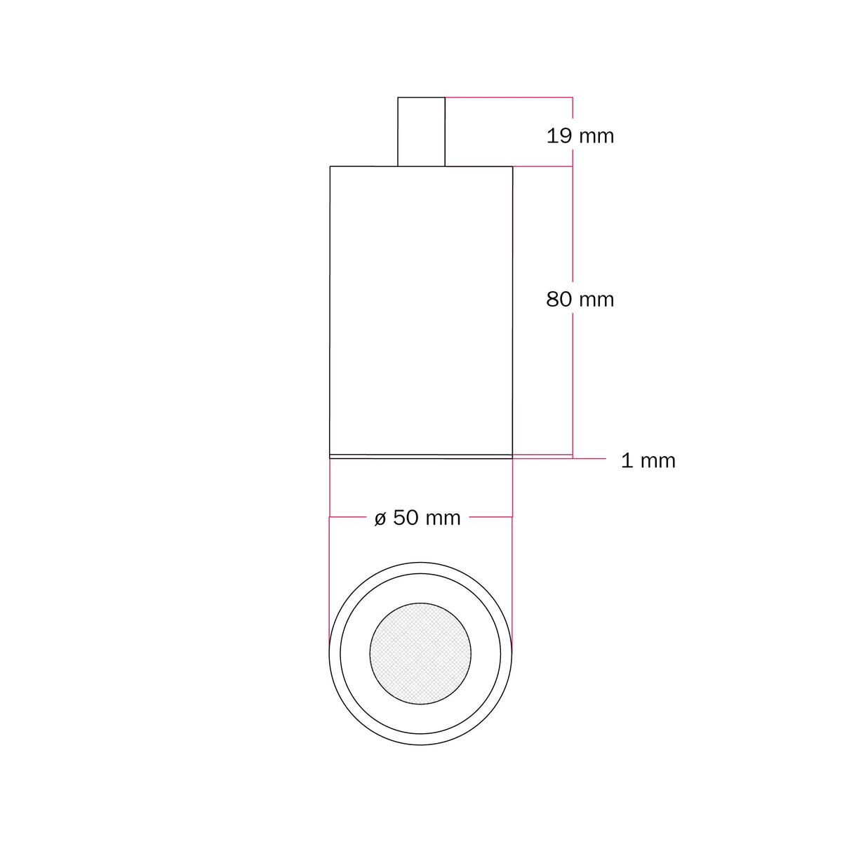Faretto GU10 Spotlight LED Bispot - Titanio satinato / Rame satinato