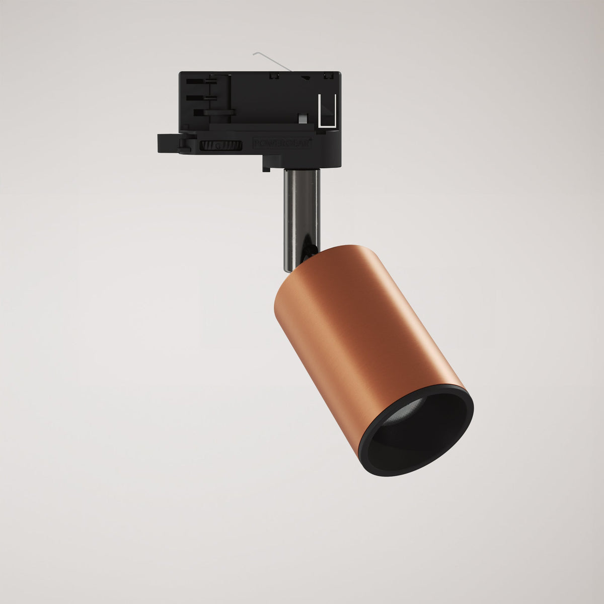 Faretto orientabile Bispot per sistema a binario - Rame satinato / Nero Si Powergear