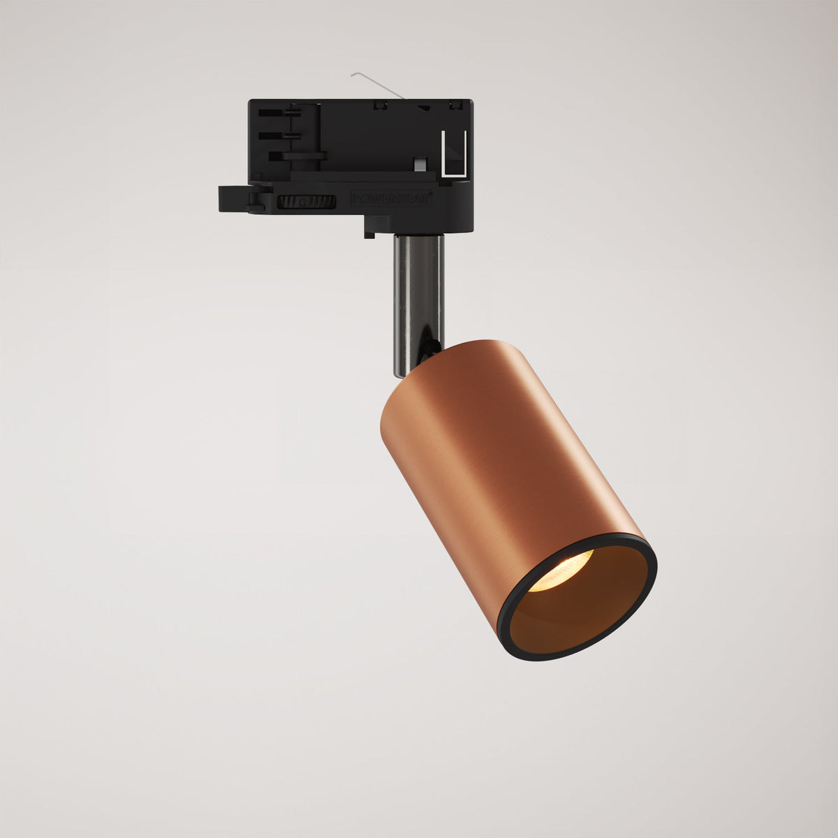 Faretto orientabile Bispot per sistema a binario - Rame satinato / Nero Si Powergear