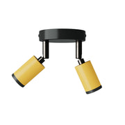 Fermaluce con 2 faretti orientabili Mini Spotlight GU1d0 - Mostarda